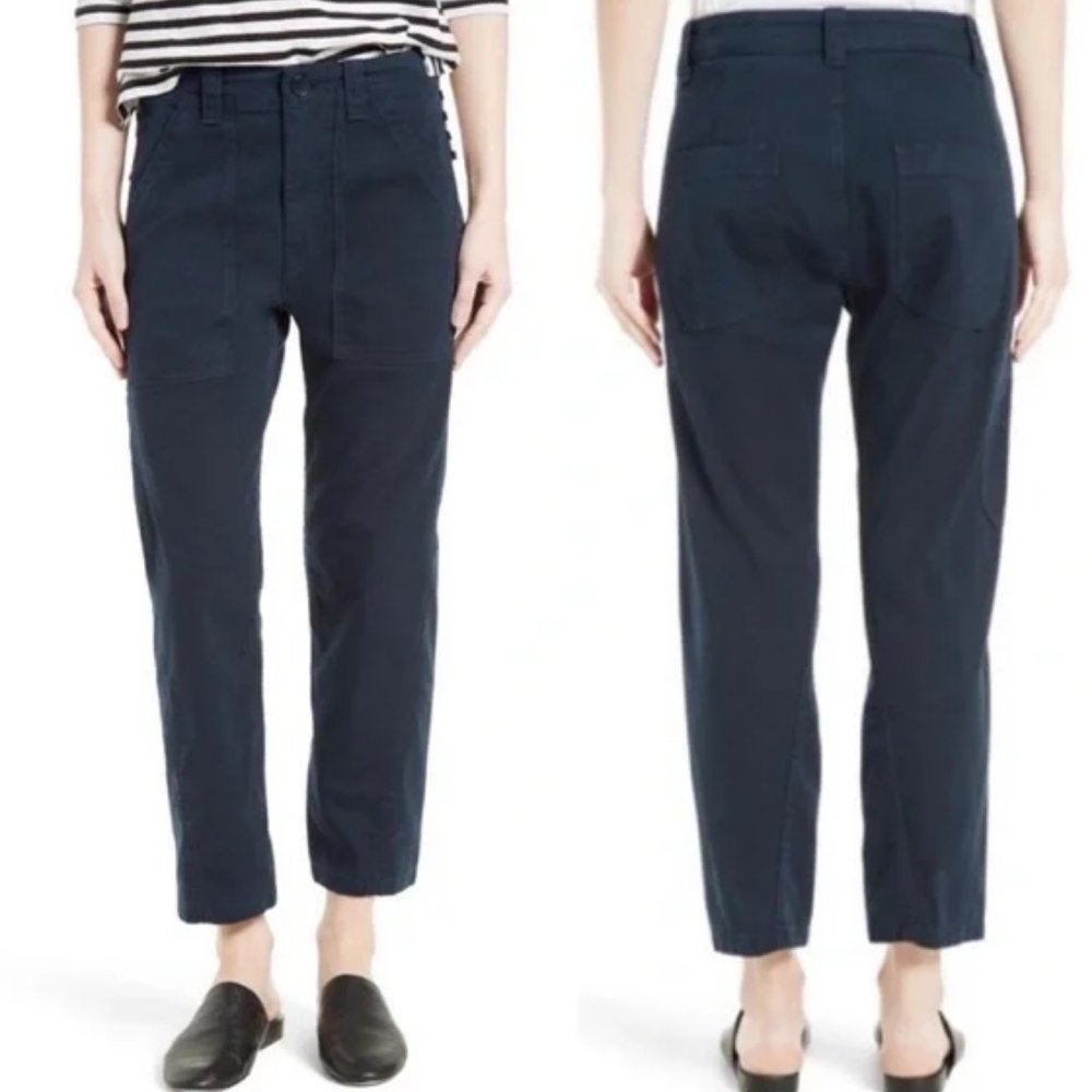 Vince Navy Military Cropped Pants